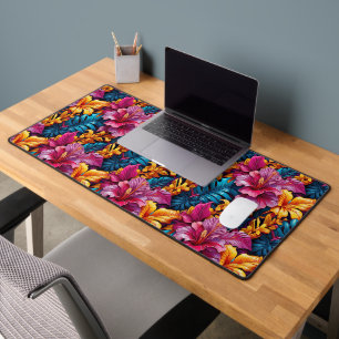 Vet Bloempatroon Desk Mat