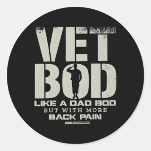 Vet Bod als pap, maar met meer rugpijn Ronde Sticker