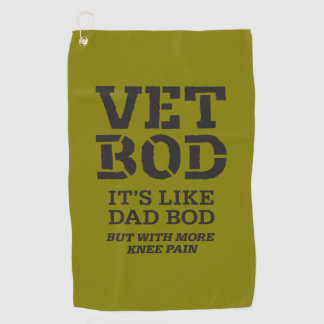 Vet Bod Het is als Dad Bod maar met Meer Kniepijn Golfhanddoek