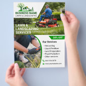 Vet & boeiend gazon & landschapsarchitectuur print flyer (Hand)