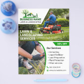 Vet & boeiend gazon & landschapsarchitectuur print flyer (Enkel)