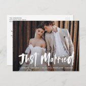 Vet Borstel Script Foto Net Getrouwd Briefkaart (Voorkant / Achterkant)