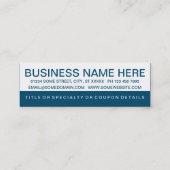 vet BOWLING klantenloyaliteit Klantenkaartje (Achterkant)