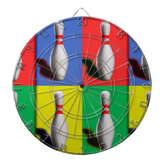 Vet Bowling Pins Dartbord (Voorkant)