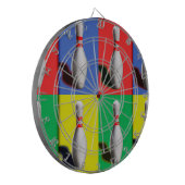 Vet Bowling Pins Dartbord (Voorkant Links)
