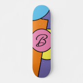 Vet Bright Fun Chic Abstract Circles Art Pattern Skateboard (Voorkant)