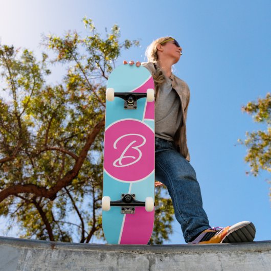 Vet Bright Fun Chic Abstract Circles Art Pattern Skateboard (Buiten 1)