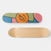 Vet Bright Fun Chic Abstract Circles Art Pattern Skateboard (Horizontaal)