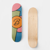 Vet Bright Fun Chic Abstract Circles Art Pattern Skateboard (Voorkant)