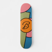 Vet Bright Fun Chic Abstract Circles Art Pattern Skateboard (Voorkant)