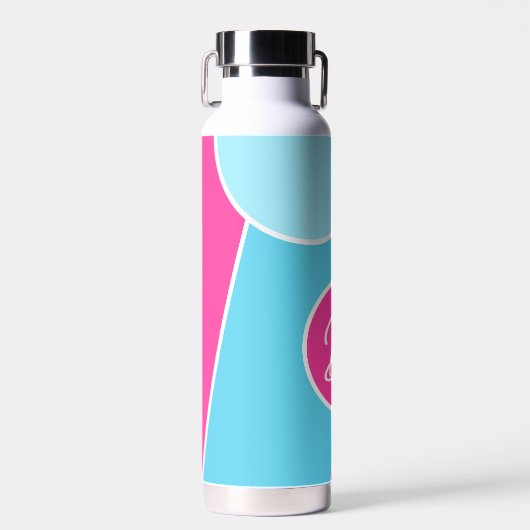 Vet Bright Fun Chic Abstract Circles Art Pattern Waterfles (Voorkant)