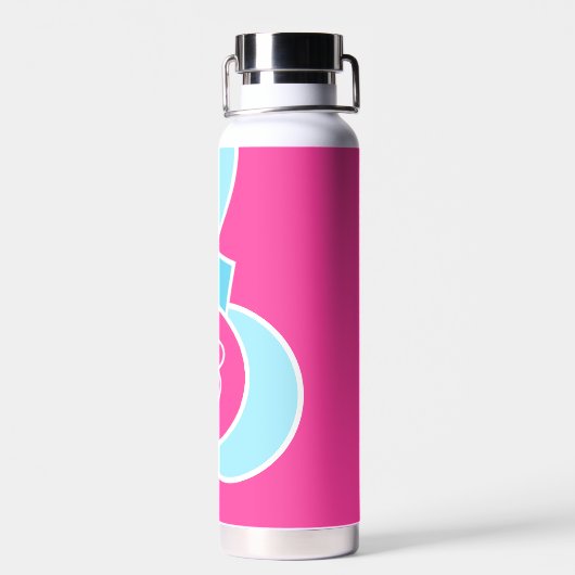 Vet Bright Fun Chic Abstract Circles Art Pattern Waterfles (Achterkant)