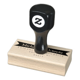 Vet Bruiloft Chique Retouradres Rubber Stempel