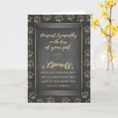 Vet & Business Sympathy Pet Loss Gold Kaart (Gele Bloem)