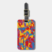 Vet Camo Pattern Bagagelabel (Voorkant verticaal)