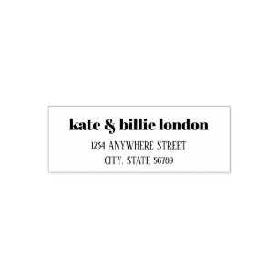 Vet Chic Couple Name Return-adres Zelfinktende Stempel