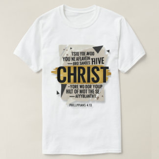 Vet Christelijk typografisch ontwerp – Faith in Ch T-shirt