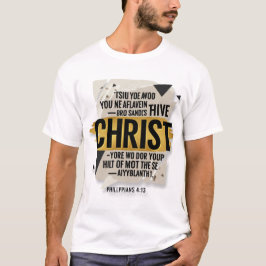 Vet Christelijk typografisch ontwerp – Faith in Ch T-shirt