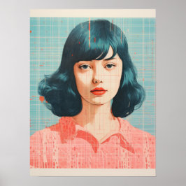 Vet contrast: een symfonie van stijl en kleur poster