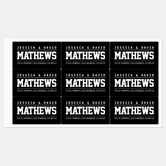 Vet Creative Black & White waterbestendig Labels (Vel)