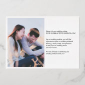 Vet Datum Elegant Modern Bruiloft Save the Date Folie Uitnodiging (Achterkant)