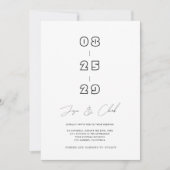 Vet Datum Geometrisch Minimaal Modern Script Bruil Kaart (Voorkant)