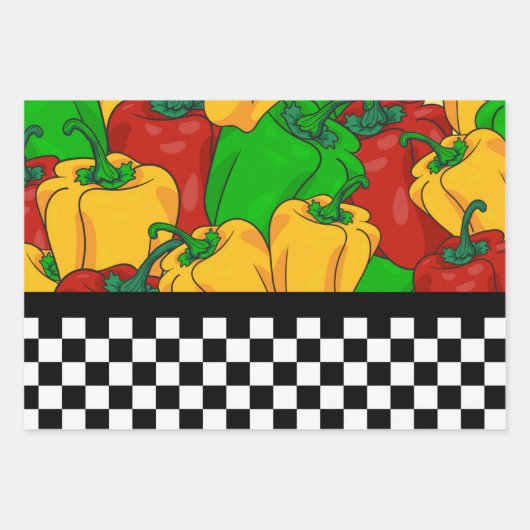 Vet driekleurig papier en karton inpakpapier vel (Voorkant 2)