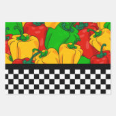 Vet driekleurig papier en karton inpakpapier vel (Voorkant)