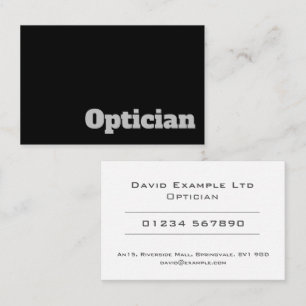 Vet & Duidelijk Optician & Optometrist Ontwerp Visitekaartje