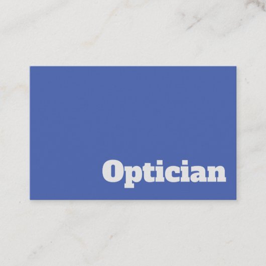 Vet & Duidelijk Optician & Optometrist Ontwerp Visitekaartje (Voorkant)
