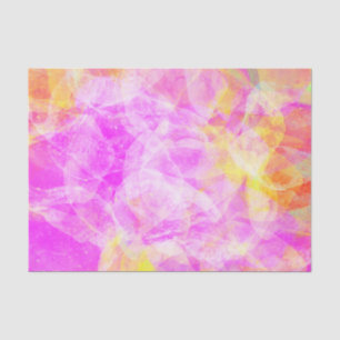 Vet Eclectisch Roze en Geel Abstract Tissuepapier