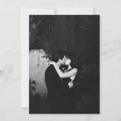 Vet Edgy Modern Black Brush Script Foto bruiloft Save The Date (Achterkant)