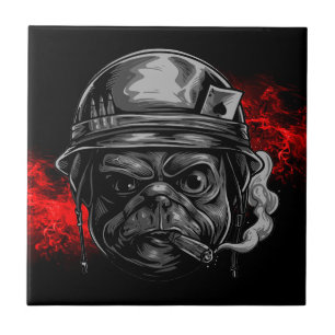 Vet, eigenzinnig en klaar voor actie - Cool Pug Do Tegeltje