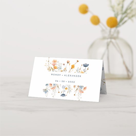 Vet Elegant Bloemen Bruiloft Entree Keuze Gevouwen (Achterkant)