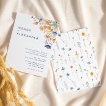 Vet Elegant Bloemen Bruiloft Uitnodiging