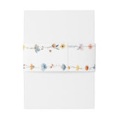 Vet Elegant Bloemen Bruiloft Uitnodigingen Wikkel (Achterkant Voorbeeld)