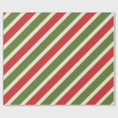 Vet  Elegant Kerst Candy Cane Cadeaupapier (Vlak)