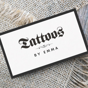 Vet Elegant Tattoo Artist Winkel Salon Social Medi Visitekaartje