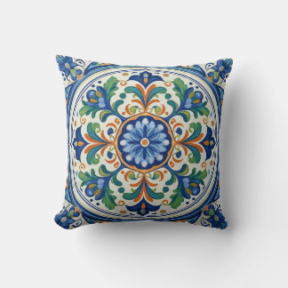 Vet en blauw: Azulejo Artistry Kussen