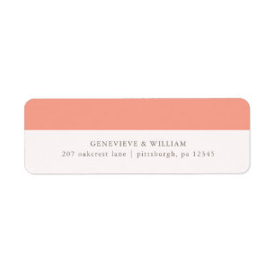 Vet en Bright Coral Return Address Label