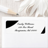 Vet en centrisch zwart en wit etiket (Insitu)