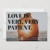 Vet en Cheeky Typographic Postponed Wedding Aankondiging (Voorkant)