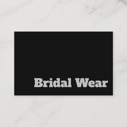 Vet en duidelijk briden en bridal Draag design Visitekaartje (Voorkant)