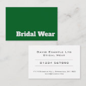 Vet en duidelijk briden en bridal Draag design Visitekaartje (Voorkant / Achterkant)