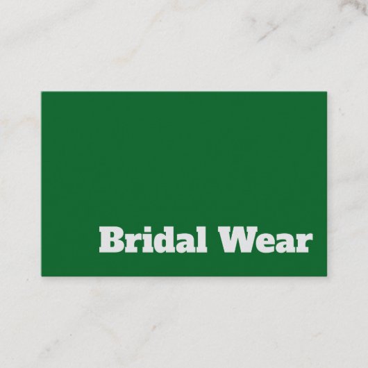 Vet en duidelijk briden en bridal Draag design Visitekaartje (Voorkant)