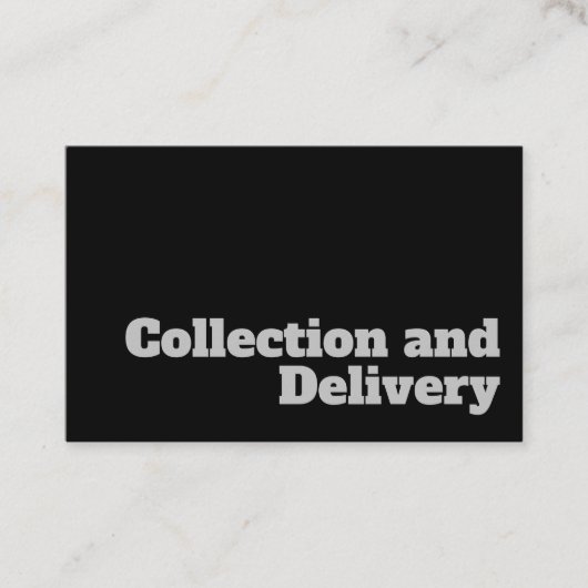 Vet en duidelijk Collectie- en leveringskoerieront Visitekaartje (Voorkant)