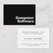 Vet en duidelijk computersoftwareontwerp visitekaartje (Voorkant / Achterkant)