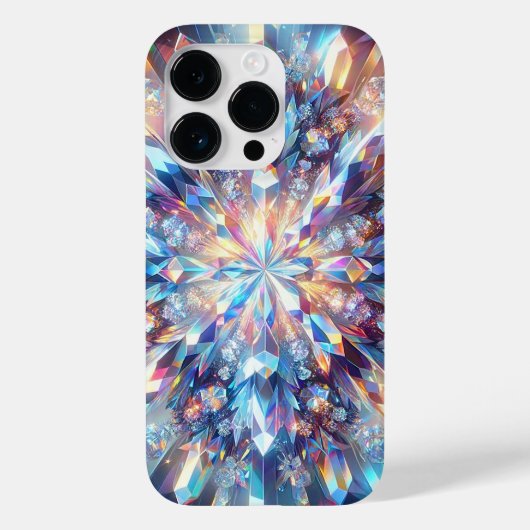 Vet en helder holografisch kristal Case-Mate iPhone case (Achterkant)