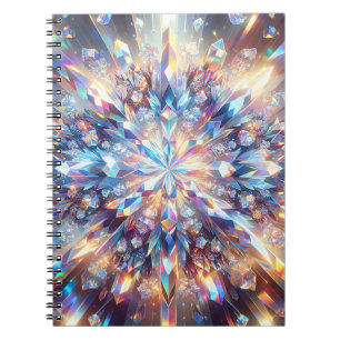Vet en helder holografisch kristal notitieboek