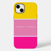 Vet en Helder Kleurenblok Aangepaste Naam Case-Mate iPhone Case (Achterkant)